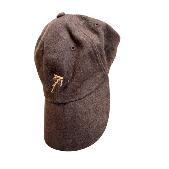 ORVIS Signature Collection Brown Fly Fishing Lure Embroidered Wool Blend Basebal - Picture 3 of 8
